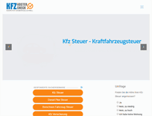 Tablet Screenshot of kfz-steuer-online.de
